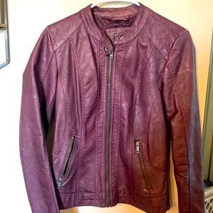Maurices plum XS leather jacket
